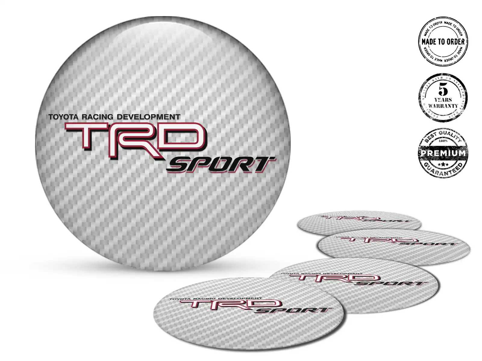Toyota TRD Wheel Emblem Edition Silicone Stickers for Cars